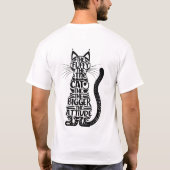 Fluffy Cat, Big Attitude - Grappige kattenliefhebb T-shirt (Achterkant)