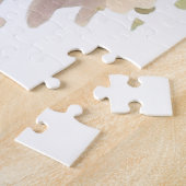 Fluffy Cat Boerderij Raam Sinaasappel Bloemen Schi Legpuzzel (Zijkant)