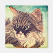 Fluffy Cat cloud magnet (Voorkant)