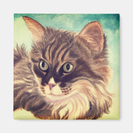 Fluffy Cat cloud magnet