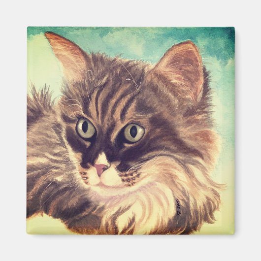 Fluffy Cat cloud magnet (Voorkant)