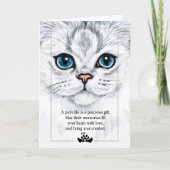 Fluffy Cat Face Illustratie met compact Kaart (Voorkant)