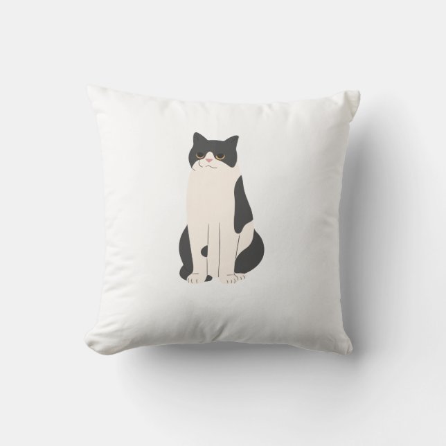 Fluffy Cat Pillow Personaliseer Kussen (Voorkant)