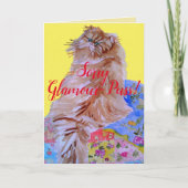 Fluffy Cat Quilt Glamour-Puss Sorry Kaart (Voorkant)