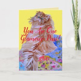 Fluffy Cat Quilt Je bent een glamour-puss Kaart