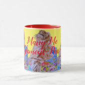 Fluffy Cat & Quilt Marry Me Glamour-Puss Mok (Midden)