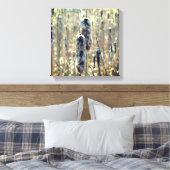 Fluffy Cattails in de Natuur van de lente Canvas Afdruk (Insitu (Slaapkamer))