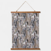 Fluffy Cattails Nature Pattern  Hangend Wandkleed (Voorkant)