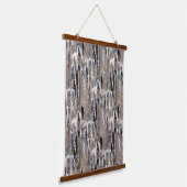 Fluffy Cattails Nature Pattern  Hangend Wandkleed (Gebogen)