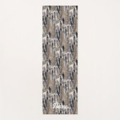 Fluffy Cattails Natuur Patroon gepersonaliseerd Yogamat (Voorkant)