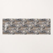 Fluffy Cattails Natuur Patroon gepersonaliseerd Yogamat (Voorkant (horizontaal))