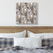 Fluffy Cattails Vermenigvuldigde Natuur Canvas Afdruk (Insitu (Slaapkamer))