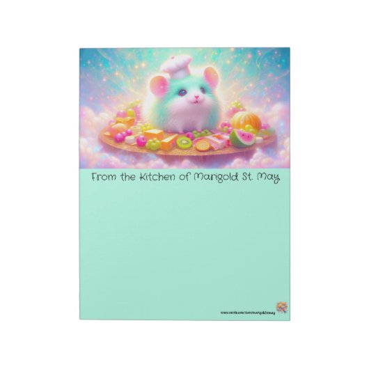 Fluffy Chef Rat Muis Briefpapier Notitieblok (Linkerzijde)