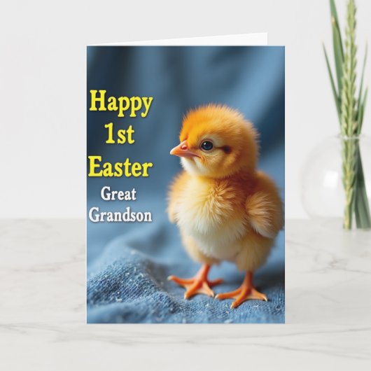 Fluffy Chick Easter Greeting Card Kaart (Voorkant)