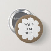FLUFFY CLOUD BUTTON BROWN (Voorkant /achterkant)