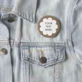 FLUFFY CLOUD BUTTON BROWN (In situ)