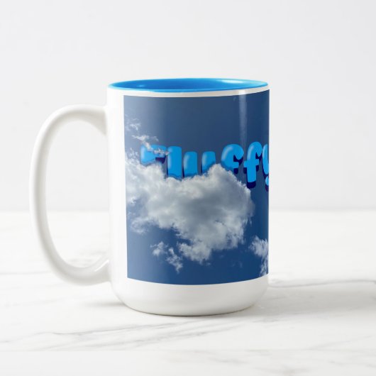 Fluffy cloud-mok tweekleurige koffiemok (Links)