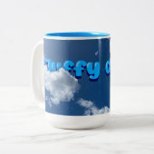 Fluffy cloud-mok tweekleurige koffiemok (Voorkant links)