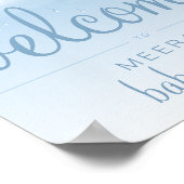 Fluffy Cloud Raindrops Welkom Poster (Hoek)