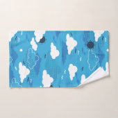 Fluffy Cloud Sunny Blue Sky Patroon Bad Handdoek (Handdoek)