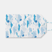 Fluffy Cloud Sunny White Sky Patroon Cadeaulabel (Voorkant (Horizontaal))