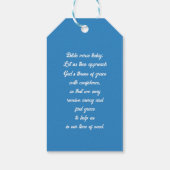 Fluffy Cloud Sunny White Sky Patroon Cadeaulabel (Achterkant)