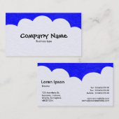Fluffy Clouds - blauw Visitekaartje (Voorkant / Achterkant)