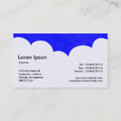 Fluffy Clouds - blauw Visitekaartje (Achterkant)