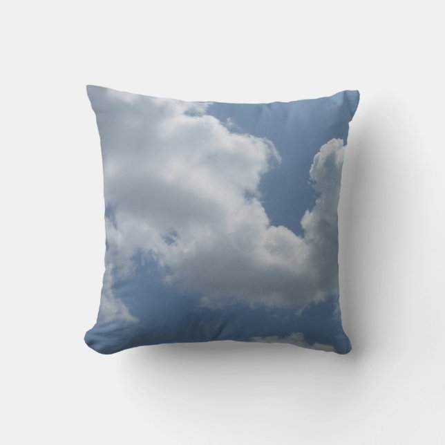 Fluffy Clouds &  Bloemen Kussen (Voorkant)