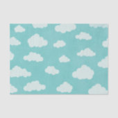Fluffy Clouds Blue Sky Cloud Patroon Tissuepapier (Voorkant)