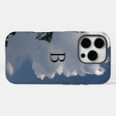 Fluffy Clouds Blue Sky Monogram Case-Mate iPhone Case (Achterkant (horizontaal))