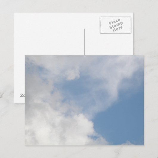 Fluffy Clouds Briefkaart (Voorkant / Achterkant)