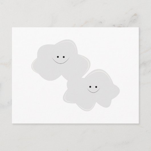 Fluffy Clouds Briefkaart (Voorkant)