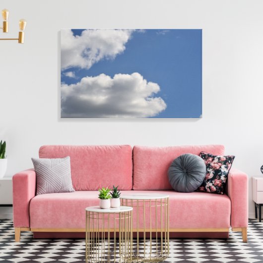 Fluffy Clouds Canvas Afdruk (Insitu (Woonkamer))