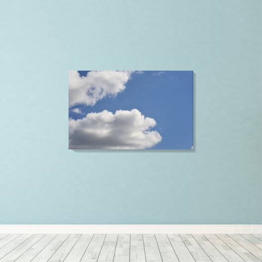 Fluffy Clouds Canvas Afdruk (Insitu (Houten vloer))