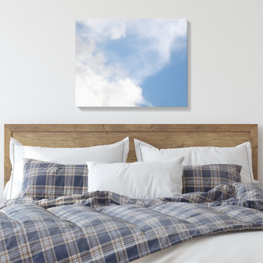 Fluffy Clouds Canvas afdrukken (Insitu (Slaapkamer))