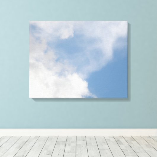 Fluffy Clouds Canvas afdrukken (Insitu (Houten vloer))