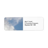Fluffy Clouds Custom Labels (Voorkant)