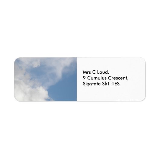 Fluffy Clouds Custom Labels (Voorkant)