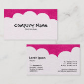 Fluffy Clouds - Deep Crimson Visitekaartje (Voorkant / Achterkant)