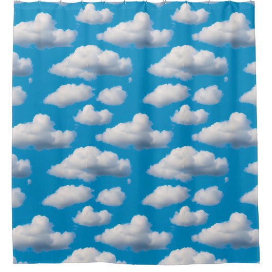 Fluffy Clouds Douchegordijn (Voorkant)