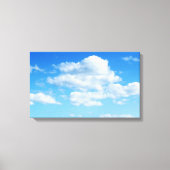 Fluffy Clouds en Blue Sky Canvas Afdruk (Voorkant)