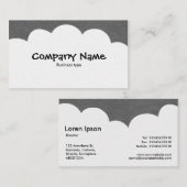 Fluffy Clouds - Grijs Visitekaartje (Voorkant / Achterkant)