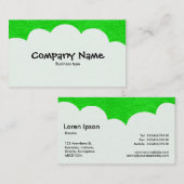 Fluffy Clouds - Groen Visitekaartje (Voorkant / Achterkant)