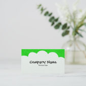 Fluffy Clouds - Groen Visitekaartje (Staand voorkant)