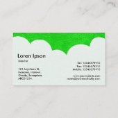 Fluffy Clouds - Groen Visitekaartje (Achterkant)