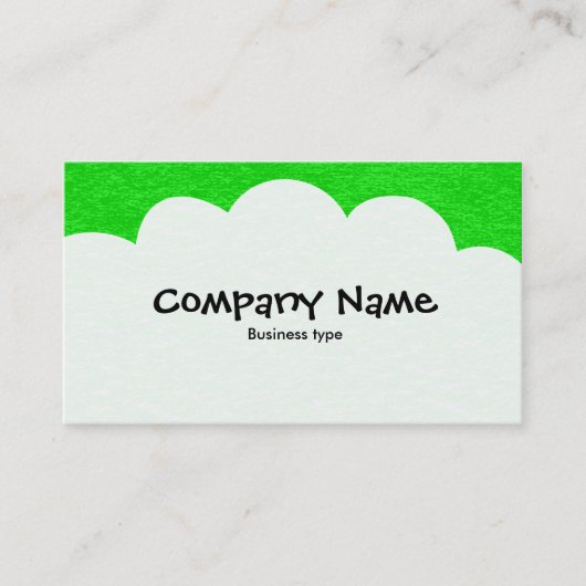 Fluffy Clouds - Groen Visitekaartje (Voorkant)