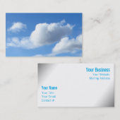 Fluffy Clouds in een blauwe hemel Visitekaartje (Voorkant / Achterkant)