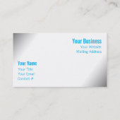 Fluffy Clouds in een blauwe hemel Visitekaartje (Achterkant)