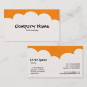 Fluffy Clouds - Oranje Visitekaartje (Voorkant / Achterkant)